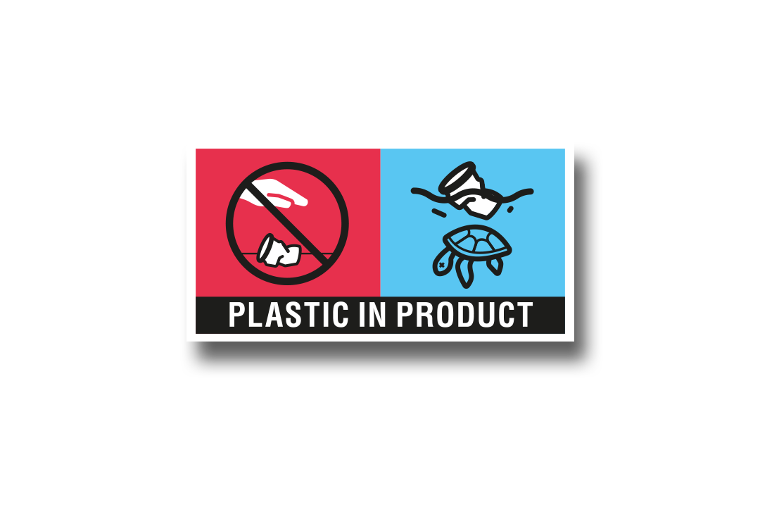 Sticker 'Plastic in Product'