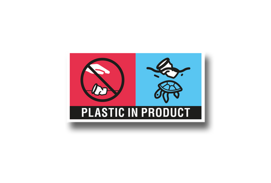 Sticker 'Plastic in Product'