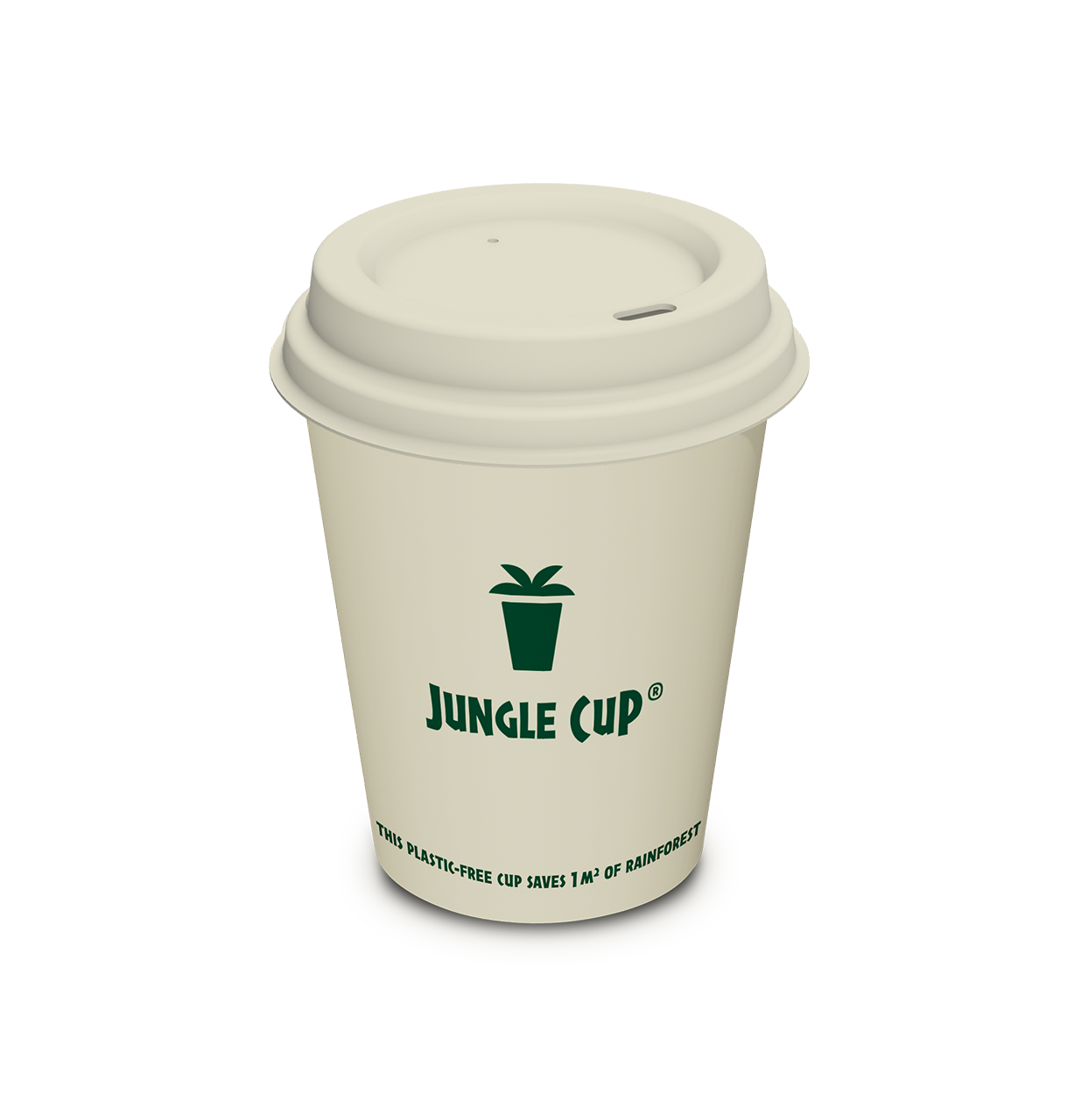 80 mm | White lid | for 8 oz Jungle Cup
